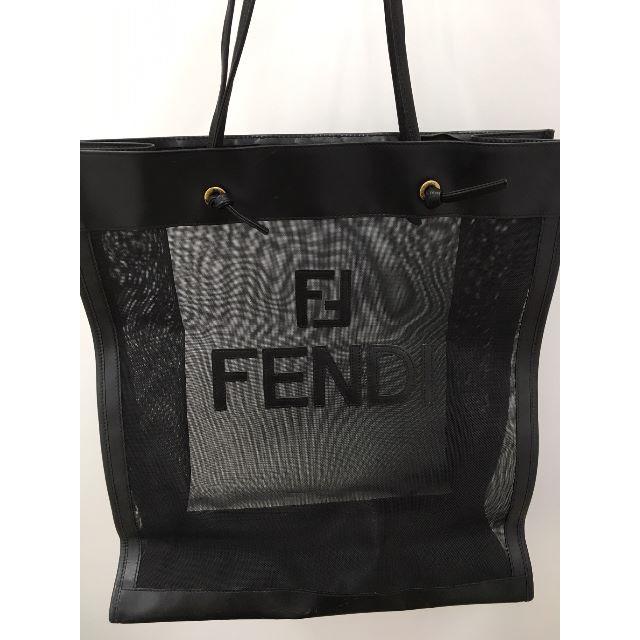 FENDI フェンディ メッシュ レザー ハンド トート バッグ 美品