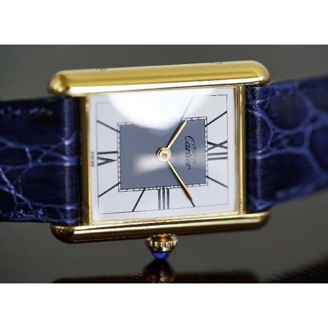 【即日発送】 マスト カルティエ 美品 - Cartier タンク Cartier LM ホワイト グレー 腕時計(アナログ)