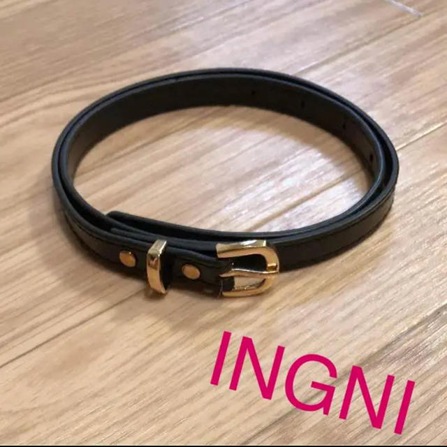 INGNI(イング)のINGNI 黒ベルト レディースのファッション小物(ベルト)の商品写真