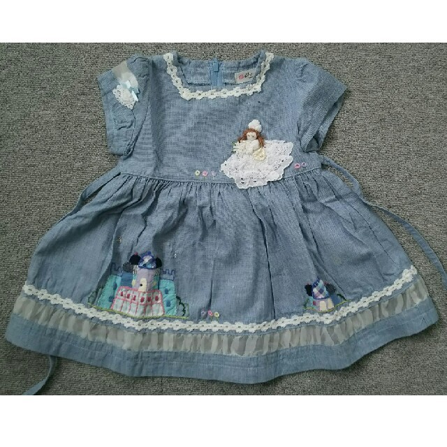 ピィーカブ 半袖ワンピース 90 キッズ/ベビー/マタニティのキッズ服女の子用(90cm~)(ワンピース)の商品写真