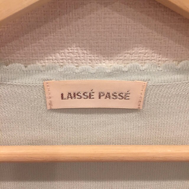 LAISSE PASSE(レッセパッセ)のLAISSÉ PASSÉ 七分袖カーディガン ミントグリーン  サイズ38 レディースのトップス(カーディガン)の商品写真