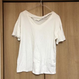 ジーユー(GU)の白色フリルTシャツ(Tシャツ(半袖/袖なし))