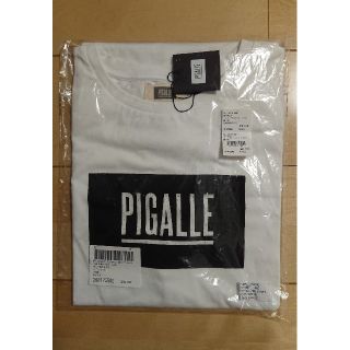 ピガール(PIGALLE)のPIGALLE Tシャツ ボックスロゴ ホワイト Lサイズ(Tシャツ/カットソー(半袖/袖なし))