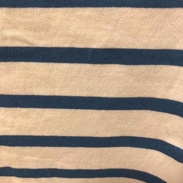 MUJI (無印良品)(ムジルシリョウヒン)の無印良品 青ボーダーＴシャツ レディースのトップス(Tシャツ(半袖/袖なし))の商品写真