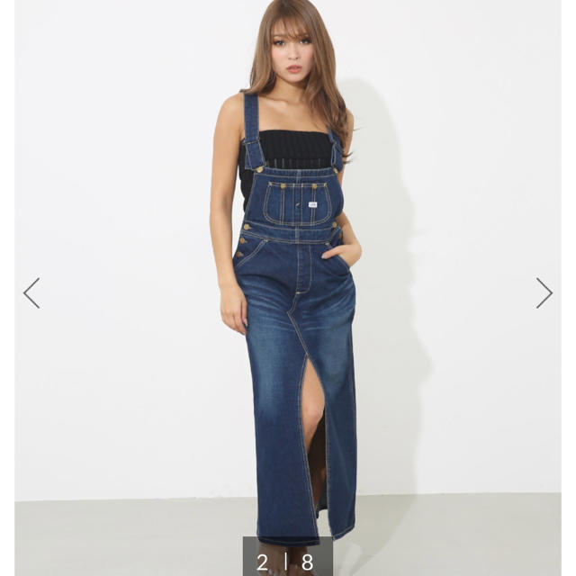 rienda(リエンダ)のLee×rienda DENIMサロペットスカート レディースのパンツ(サロペット/オーバーオール)の商品写真