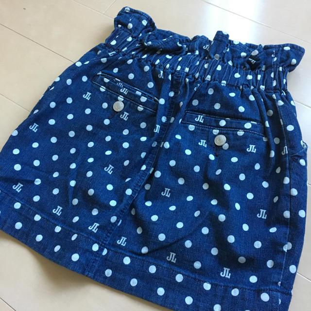 JENNI(ジェニィ)のドットデニムスカート キッズ/ベビー/マタニティのキッズ服女の子用(90cm~)(スカート)の商品写真