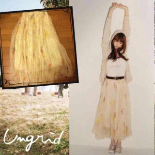 アングリッド(Ungrid)のUngrid☆フラワープリントマキシ(ロングスカート)