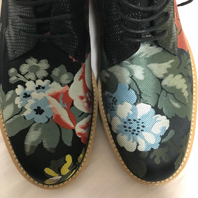 dries van noten ドリスヴァンノッテン　花柄　レースアップシューズ