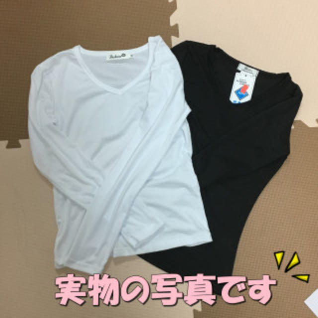 大人気♡　カットソー　Tシャツ　シャツ　黒Ｓサイズ レディースのトップス(Tシャツ(長袖/七分))の商品写真