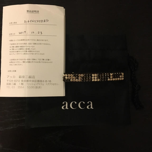 未使用 acca バレッタ