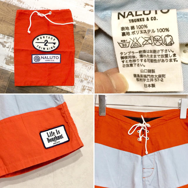 02DERIV.(ツーディライブ)のNALUTO TRUNKS 02DERIV. 別注アイテム ORANGE×SAX メンズのパンツ(ショートパンツ)の商品写真