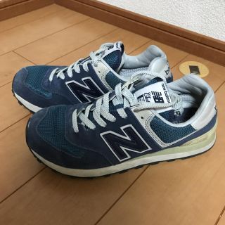 ニューバランス(New Balance)の値下げ！NB ニューバランス574 クラシック ネイビー  23.5㎝(スニーカー)