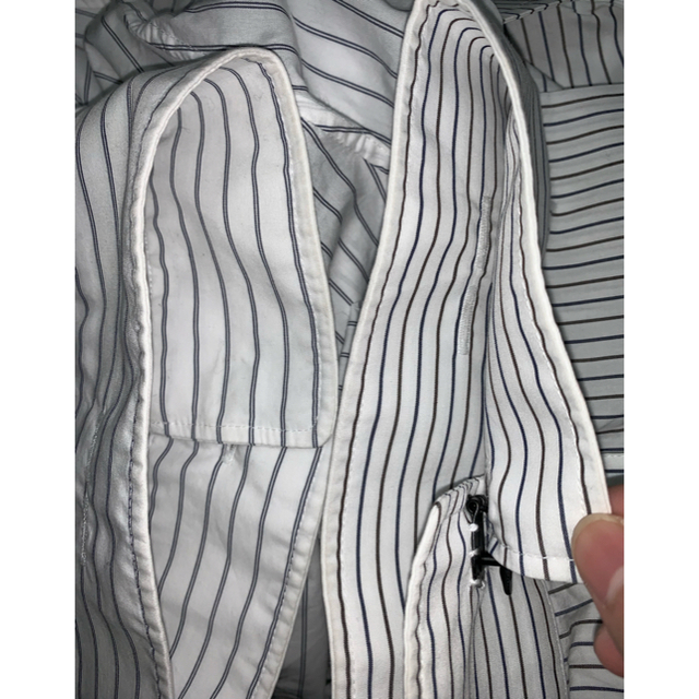 DRESSEDUNDRESSED(ドレスドアンドレスド)のdressedundressed  xxl pin stripe shirt メンズのトップス(シャツ)の商品写真