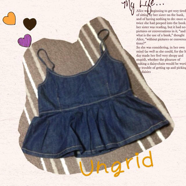 Ungrid(アングリッド)の♡デニムぺプラムトップス♡ レディースのトップス(キャミソール)の商品写真