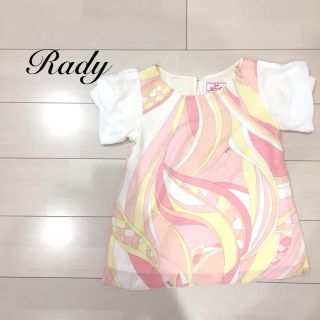 レディー(Rady)のRady マーブル柄シフォントップス 未使用(カットソー(半袖/袖なし))