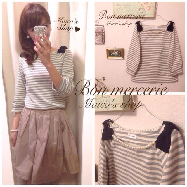 anatelier(アナトリエ)のBon mercerie♡リボントップス レディースのトップス(カットソー(長袖/七分))の商品写真