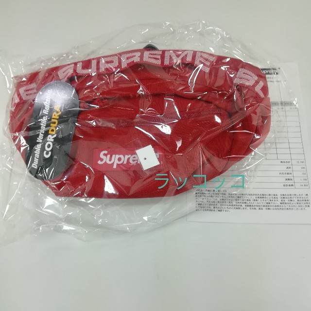 国内正規品 Supreme Waist Bag 18ss Red