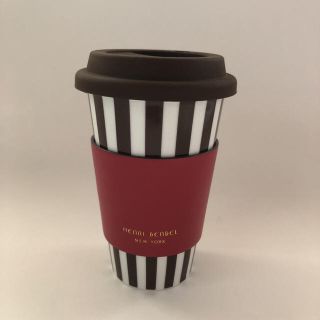 ヘンリベンデル(Henri Bendel)の新品 未使用 ヘンリベンデル スリーブ付 陶器タンブラー&キャンパス地ポーチ2点(タンブラー)