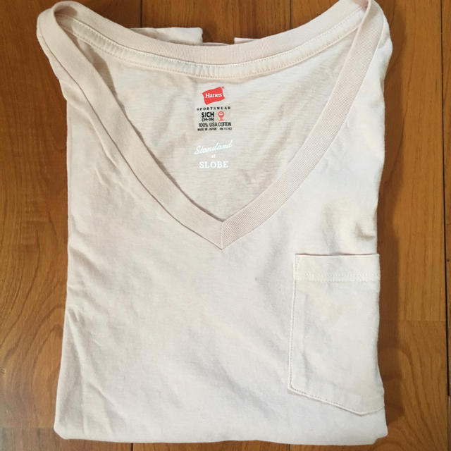 SLOBE IENA(スローブイエナ)のHanes×SLOBE 別注 USコットン VネックポケットTシャツ レディースのトップス(Tシャツ(半袖/袖なし))の商品写真