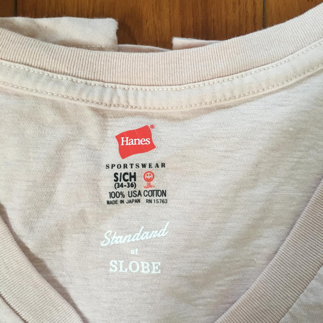 SLOBE IENA(スローブイエナ)のHanes×SLOBE 別注 USコットン VネックポケットTシャツ レディースのトップス(Tシャツ(半袖/袖なし))の商品写真