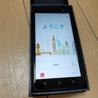 エイスース(ASUS)の【美品】ZenFone3 5.5 ZE552KL SIMフリー 専用ケース付(スマートフォン本体)