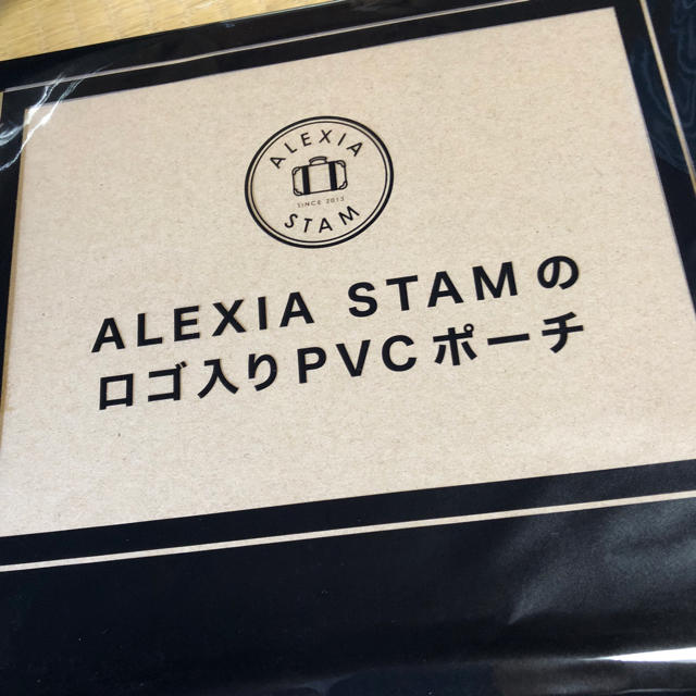 光文社(コウブンシャ)のJJ8月号付録 ALEXIA STAMのロゴ入りPVCポーチ レディースのファッション小物(ポーチ)の商品写真