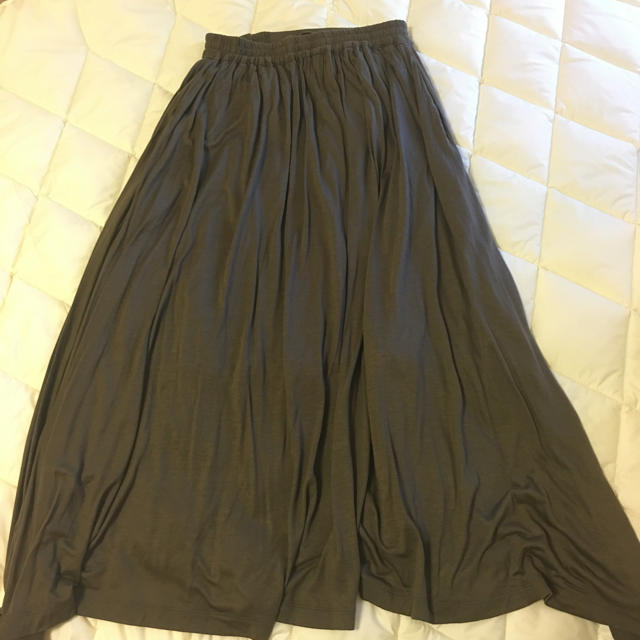 ersey Gather Skirt /Col Pierrot カーキ 36 - ロングスカート