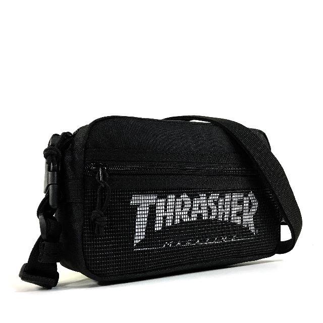 THRASHER(スラッシャー)の【THRASHER】2Wayミニショルダー［BK/WHメッシュ］ メンズのバッグ(ショルダーバッグ)の商品写真
