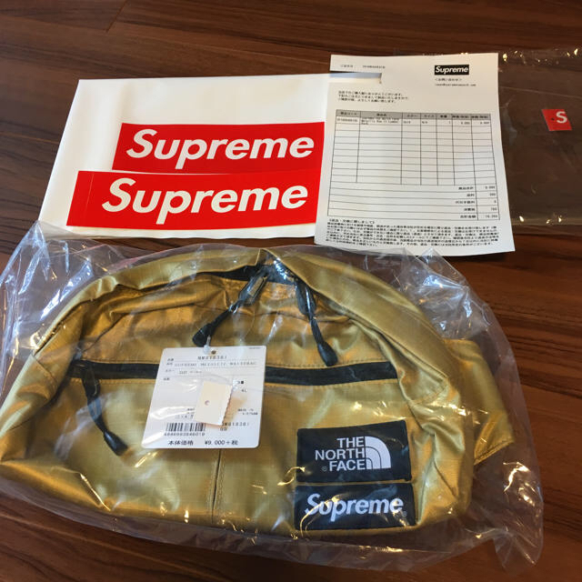 ダイゾー ナチュラル Supreme TNFコラボ ウエストバッグ ゴールド