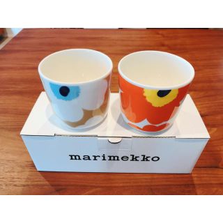 マリメッコ(marimekko)のお値下げ！14【新品未使用】マリメッコ ラテマグ ウニッコ 2個セット(グラス/カップ)