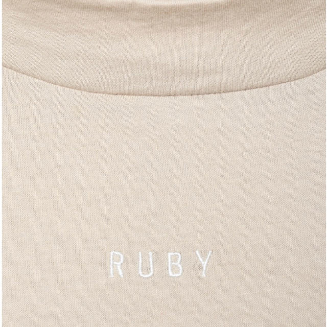 RUBY AND YOU(ルビー アンド ユー)のRUBY AND YOU ハイネックパフスリーブTシャツ AMO レディースのトップス(Tシャツ(半袖/袖なし))の商品写真