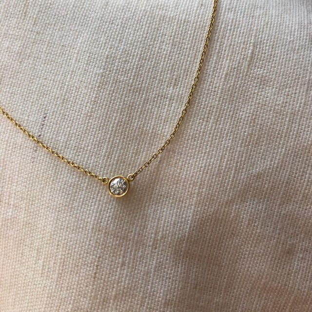 Tiffany & Co.(ティファニー)のバイザヤード ネックレス ティファニー 0.2ct イエローゴールド レディースのアクセサリー(ネックレス)の商品写真