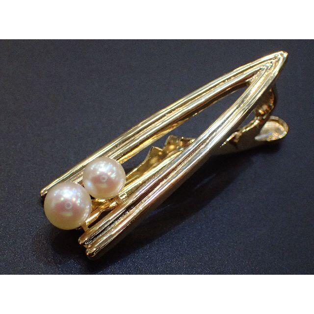 ■K.MIKIMOTO K14 あこや真珠 クリップ■中古 美品■