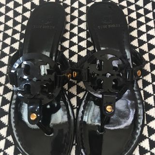 未使用トリーバーチTORY BURCH トングサンダル MILLER黒 36.5