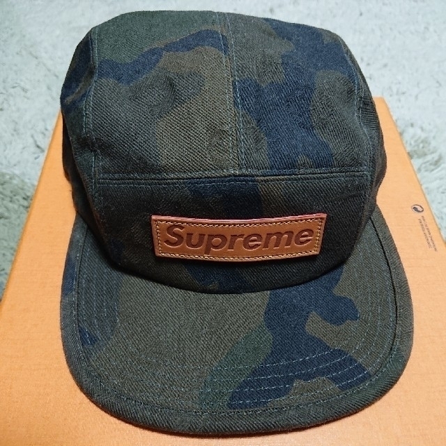 LOUIS VUITTON MP1875 Supreme collaboration 17AW Camp Cap box logo Canvas  khaki