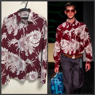PRADA 14SS ボタニカル アロハシャツ