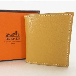 エルメス(Hermes)のsale未使用★エルメス ミニフォトケース シェーブル イエロー 箱付(フォトフレーム)