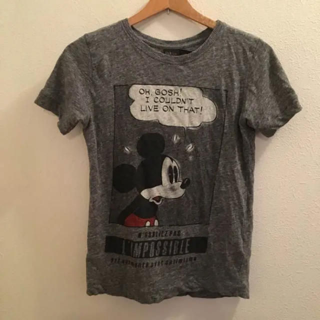 Bershka(ベルシュカ)のミッキーTシャツ グレー レディースのトップス(Tシャツ(半袖/袖なし))の商品写真