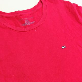 トミーヒルフィガー(TOMMY HILFIGER)のトミー  ヒルフィガー ロング T レッド (Tシャツ(半袖/袖なし))