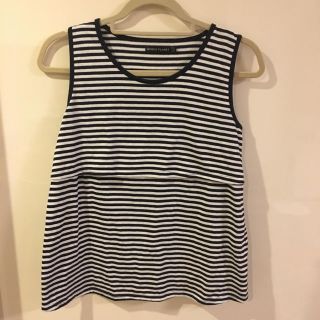 ニッセン(ニッセン)のくるみ様専用 美品 授乳服 ボーダーとカーキタンクトップ 2枚セット (マタニティトップス)