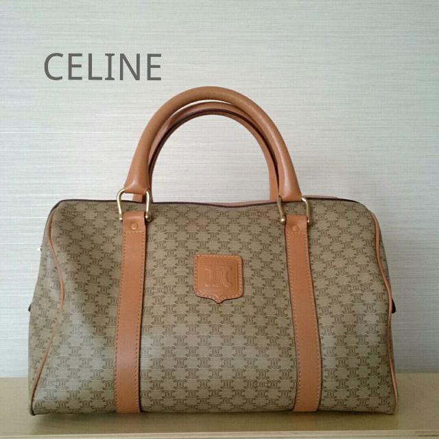 celine - 【vintage】CELINE♡マカダム柄 ミニボストンバッグ ベージュの通販 by ako's shop｜セリーヌならラクマ