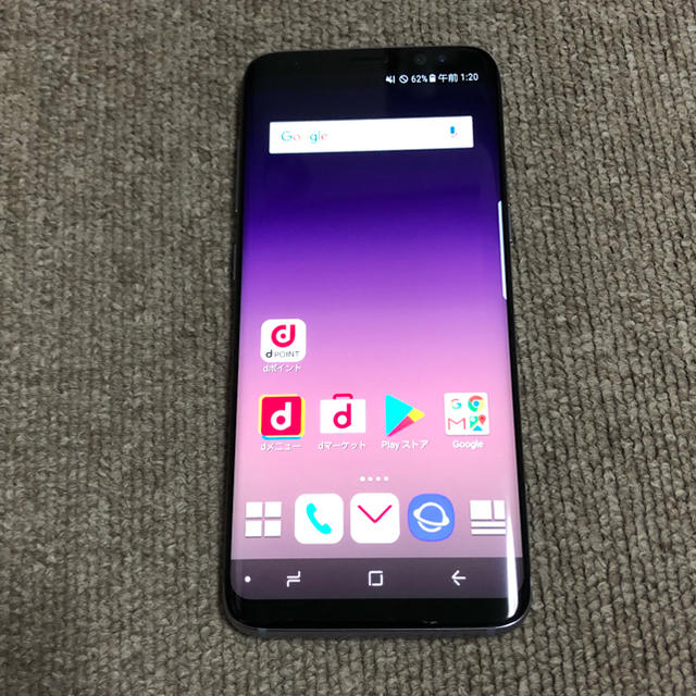 ジャンク SIMフリー Galaxy S8 sc-02j ブルー 本体のみスマートフォン本体