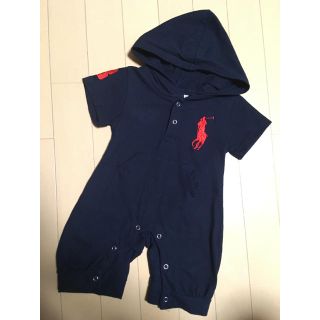 ポロラルフローレン(POLO RALPH LAUREN)のPOLO ラルフローレン☆パーカーロンパース☆ネイビー☆(ロンパース)