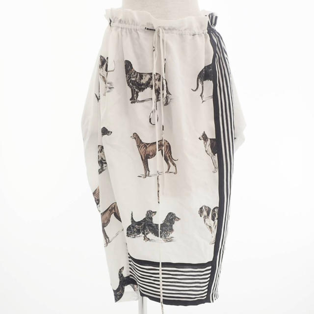 Stella McCartney(ステラマッカートニー)のステラマッカートニー  犬柄 シルク スカート 17SS レディースのスカート(ロングスカート)の商品写真