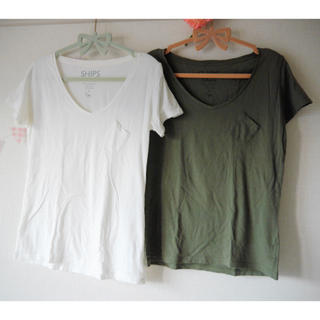 シップス(SHIPS)の【SHIPS colors】VネックTシャツ 2点セット(Tシャツ(半袖/袖なし))