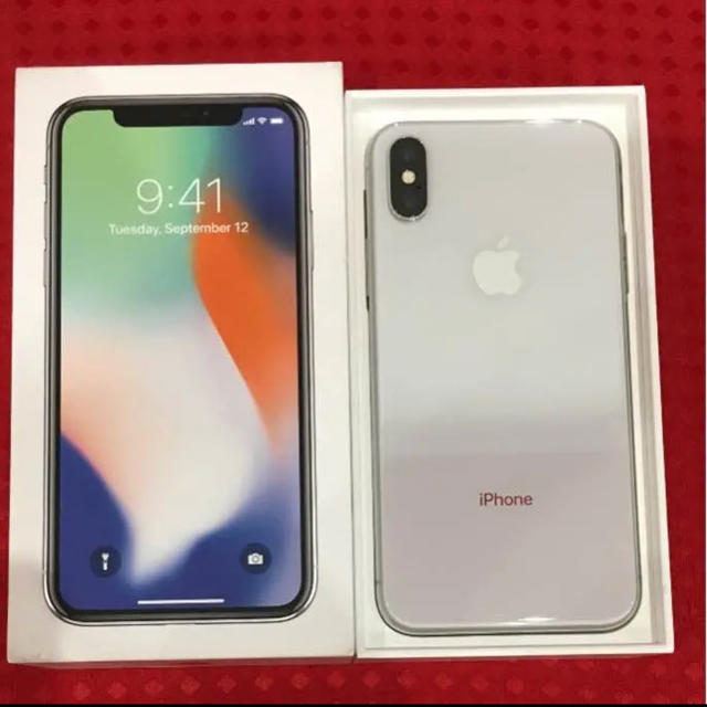 全てのアイテム iPhone - 新品iPhone X Silver 256 GB docomo 全付属品