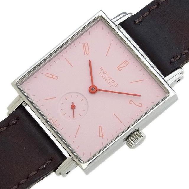 JUNGHANS(ユンハンス)のノモス テトラ29.5mm 手巻きモデル　ピンク メンズの時計(腕時計(アナログ))の商品写真