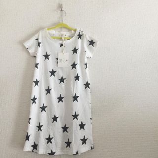 【未使用品】星柄ワンピース 120cm(ワンピース)