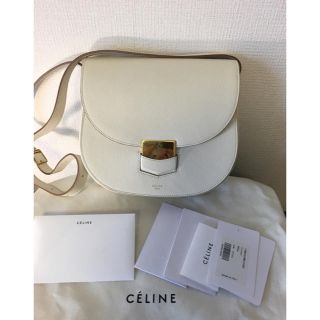 セリーヌ(celine)の新品同様❤セリーヌ トロッター コンパクト 白✨ ラゲージ 財布(ショルダーバッグ)