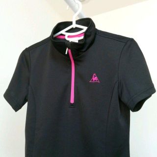 ルコックスポルティフ(le coq sportif)の◆ルコック スポルティフ 【レディース　ジップシャツ　Ｍサイズ　ブラック】(トレーニング用品)